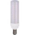 BA15d 11,3cm / 8W dimbare LED lamp - 850lm, opaal glas, 3000K