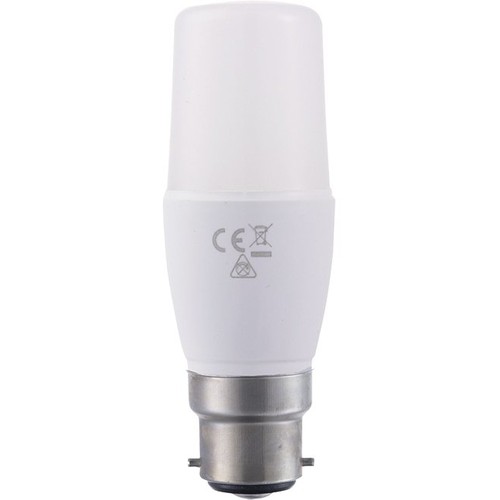 B22d 8W LED lamp - 11,8cm, 95-265V, opaal glas, 810lm, 3000K