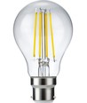 B22d 8W dimbare LED-lamp - A60, filament, helder glas, 2700K