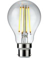 B22d 8W dimbare LED-lamp - A60, filament, helder glas, 2700K