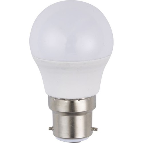 B22d 3W LED kogellamp, 12-60V - G45, opaal glas, 3000K
