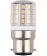 BA22d 4,5W LED-buis, 24-30V - 5,8cm, 550lm, 3000K, helder glas, AC/DC