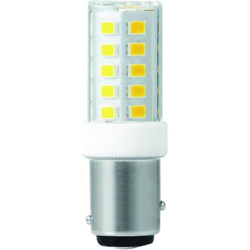 BAY15d 3,5W LED buislamp - 5,2cm, 380lm, 3000K, helder glas