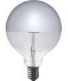 E27 4W dimbare LED globe - G125, kopspiegel, filament, 2500K, zilver spiegelglas