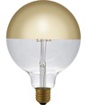 E27 4W dimbare LED kogellamp - G125, Globe Top Mirror, goud, 2500K, filament