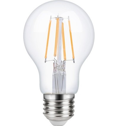 E27 4W dimbare LED filamentlamp - A60, 2200K, helder, 380lm