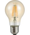 E27 4W LED filamentlamp met lichtsensor - A60, 430lm, 2500K, goud glas