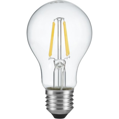 E27 4W LED filamentlamp met lichtsensor - A60, 470lm, 2700K, helder glas