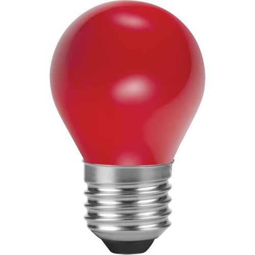 E27 1W LED Kogellamp - G45, Rood, Party Colour Premium