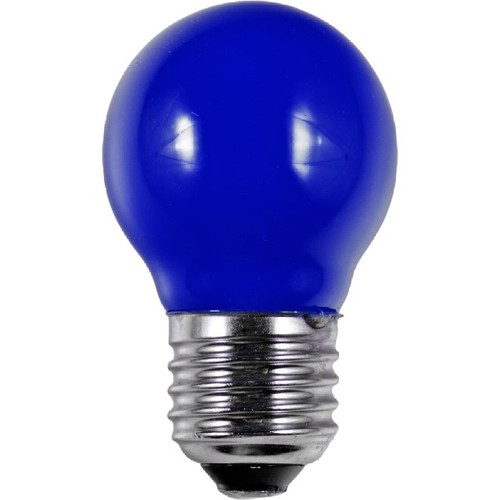E27 1W LED Kogellamp - Blauw, G45 Filament, Party Colour Premium