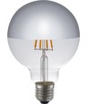 E27 4W dimbare LED globe-lamp - G95, topverzilverd, filament, 2500K