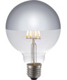 E27 4W dimbare LED globe-lamp - G95, topverzilverd, filament, 2500K