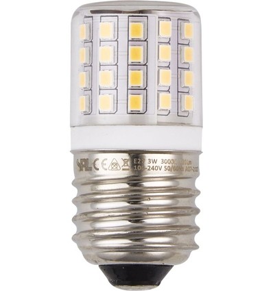 E27 4,5W LED buislamp, 24V-30V - 6cm, 550lm, helder glas, 3000K, AC/DC