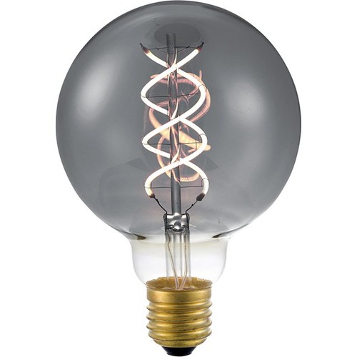 E27 5W dimbare LED lamp - G95, Double Helix, Smoke, 2200K, 120lm