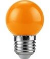 E27 1W LED Kogellamp - G45, Oranje, Party lamp