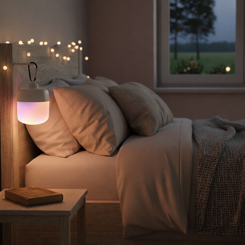 Oplaadbare RGBW LED-lamp - Magnetisch & USB-C, incl. afstandsbediening & karabijnhaak