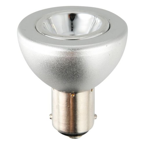 BA15d 5W LED spot, 12V - R37, 285lm, 35°, dimbaar, zilver, 2700K