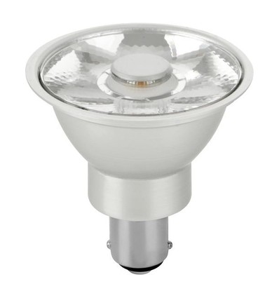 8W LED Ba15d AR56 lamp, 12V - 480lm, 10°, dimbaar, 2700K, grijze afwerking