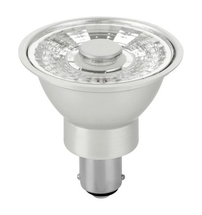 8W LED Ba15d AR56 lamp, 12V - 480lm, 30°, 2700K, dimbaar, grijs, AC/DC