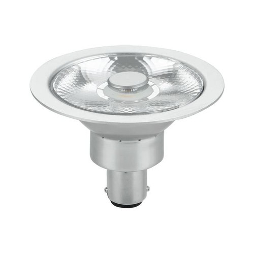 BA15d AR70 8W LED lamp, 12V - 10°, 480lm, dimbaar, 2700K, grijze afwerking
