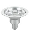BA15d AR70 8W LED lamp, 12V - 10°, 480lm, dimbaar, 2700K, grijze afwerking