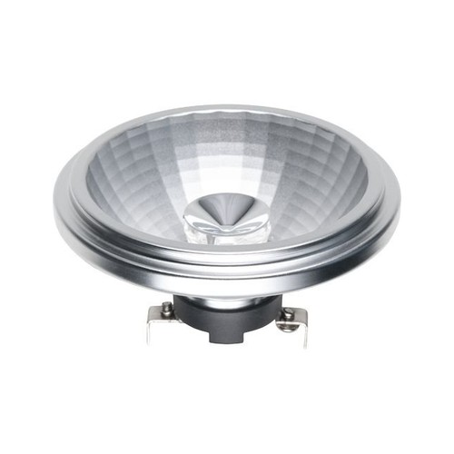 G53 AR111 12W dimbare LED-lamp, 12V - 750lm, 24°, 3000K, grijze rand