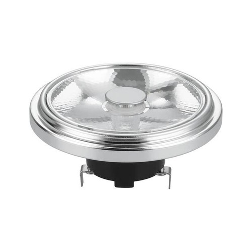 G53 AR111 12W LED lamp, 12V - 10°, dimbaar, 2700K, grijs, AC/DC