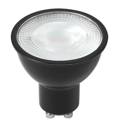 GU10 5W dimbare LED-spot - 470lm, 2700K, 35°, zwart, MR16 formaat