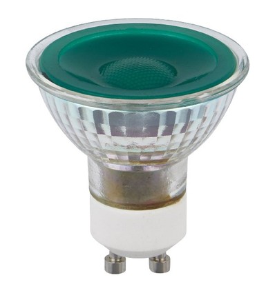 GU10 5W LED lamp - Groen, 38°, glas, 90lm