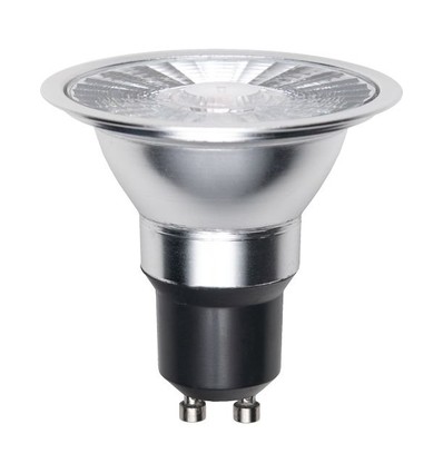 GU10 ES63 8W dimbare LED lamp - 510lm, 2700K, 38 graden, helder glas