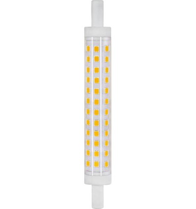 R7S 118mm / 9W LED lamp - 830lm, 3000K, helder glas, keramiek