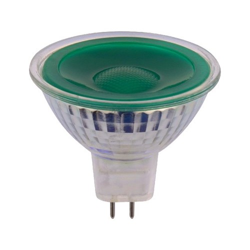 GU5.3 5W LED-lamp, 12V - MR16, 38°, Groen, glas