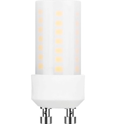 GU10 4W LED buislamp, 5,2cm - Dimbaar, mat glas, 2700K
