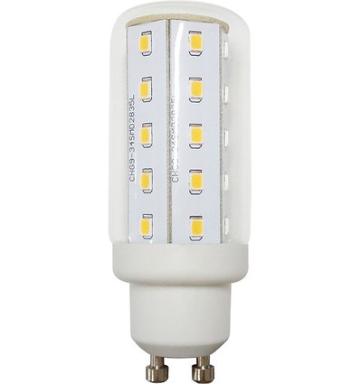 GU10 4W LED-lamp, 8cm - 440lm, 4000K, glas, buisvormig