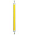 R7S 118mm / 17W LED lamp - 1700lm, COB, helder glas, warm wit