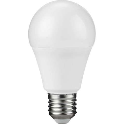 E27 9W LED-lamp, 100-240V - A60, 900lm, 3000K, opaalglas