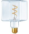 E27 4W dimbare LED Ice Cube lamp - C95, 2500K, Crystal, Filament Flex