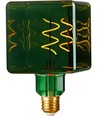 E27 4W dimbare LED lamp - Ice Cube C95, Metallic Groen, Filament Flex, 2700K