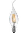 E14 4W dimbare LED kaarslamp met tip - Filament, 320lm, C35, helder glas, 2500K