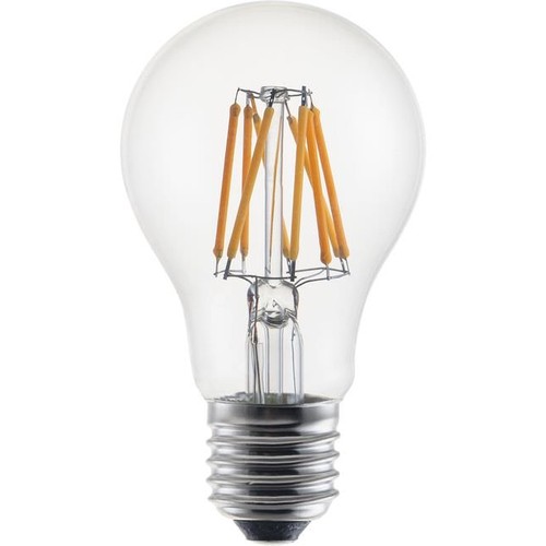 E27 6W DimToWarm LED filament lamp - A60, 600lm, dimbaar, helder glas, 2200K-2700K