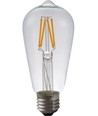 E27 4W dimbare LED Rustika lamp - ST58, filament, 2500K, helder glas