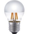 E27 4W dimbare LED kogellamp - G45, Filament, Kopspiegel, 2500K, Zilver