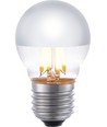 E27 4W dimbare LED kogellamp - G45, Filament, Kopspiegel, 2500K, Zilver