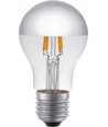 E27 4W dimbare LED kaarslamp, topverzilverd - A55, 250lm, 2500K