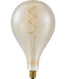 E27 6W dimbare XXL Filament LED-lamp - A165, spiraal, 2200K, goud glas