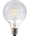 E27 4,5W dimbare LED lamp - G95, Filament Flex, 2200K, 190lm, helder glas
