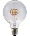 E27 4,5W dimbare LED lamp - G95, Filament Flex, 2200K, 190lm, helder glas