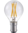 BA15d 4W dimbare LED kogellamp - G45, filament, helder glas, 2700K