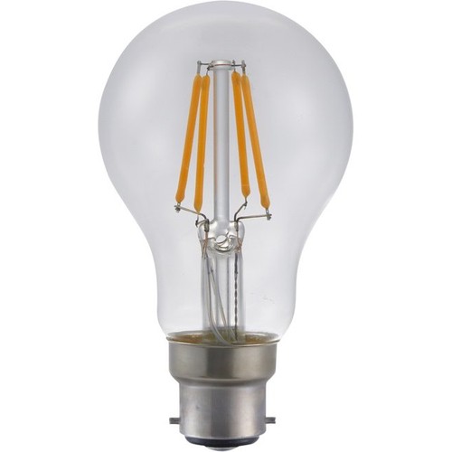 BA22d 4W dimbare LED lamp - A60, filament, 320lm, 2500K, helder glas
