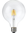E27 6W dimbare LED filament lamp - G125, DimToWarm, 2000K-4500K, 660lm, helder glas